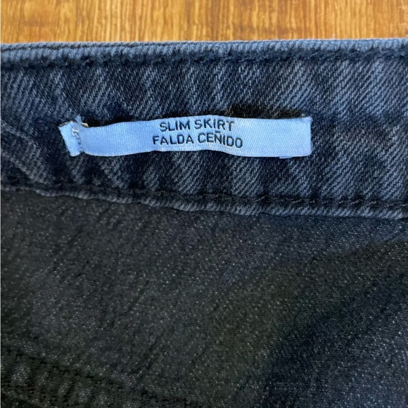 AVA & VIV Women’s Black Distressed Denim Jean Cargo Slim Skirt Size 17 - Picture 5 of 12